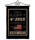 Happy 4th July - Fourth of July Americana Vertical Impressions Decorative Flags HG111095 Made In USA