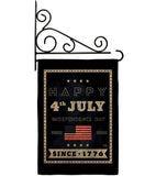 Happy 4th July - Fourth of July Americana Vertical Impressions Decorative Flags HG111095 Made In USA