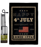 Happy 4th July - Fourth of July Americana Vertical Impressions Decorative Flags HG111095 Made In USA