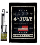 Happy 4th July - Fourth of July Americana Vertical Impressions Decorative Flags HG111095 Made In USA