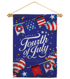 Celebrate Independence Day - Fourth of July Americana Vertical Impressions Decorative Flags HG111098 Made In USA