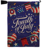 Celebrate Independence Day - Fourth of July Americana Vertical Impressions Decorative Flags HG111098 Made In USA