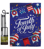 Celebrate Independence Day - Fourth of July Americana Vertical Impressions Decorative Flags HG111098 Made In USA