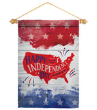 Happy United State - Fourth of July Americana Vertical Impressions Decorative Flags HG111099 Made In USA