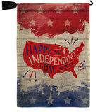 Happy United State - Fourth of July Americana Vertical Impressions Decorative Flags HG111099 Made In USA