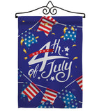 4th Of July Flags - Fourth of July Americana Vertical Impressions Decorative Flags HG111100 Made In USA