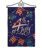 4th Of July Flags - Fourth of July Americana Vertical Impressions Decorative Flags HG111100 Made In USA