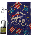 4th Of July Flags - Fourth of July Americana Vertical Impressions Decorative Flags HG111100 Made In USA