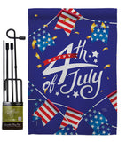 4th Of July Flags - Fourth of July Americana Vertical Impressions Decorative Flags HG111100 Made In USA