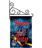 Happy 4th of July - Fourth of July Americana Vertical Impressions Decorative Flags HG137022 Made In USA