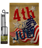 4th of July - Fourth of July Americana Vertical Impressions Decorative Flags HG137072 Made In USA