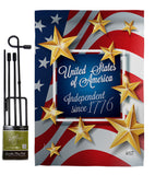 Independence Since 1776 - Fourth of July Americana Vertical Impressions Decorative Flags HG137219 Made In USA