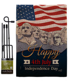 July 4th Indpendence Day - Fourth of July Americana Vertical Impressions Decorative Flags HG137292 Made In USA