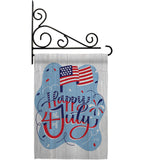 Red White July - Fourth of July Americana Vertical Impressions Decorative Flags HG137555 Made In USA