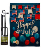 Celebrate July 4th - Fourth of July Americana Vertical Impressions Decorative Flags HG170047 Made In USA