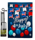 Celebrate July 4th - Fourth of July Americana Vertical Impressions Decorative Flags HG170047 Made In USA