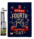 Fourth of July - Fourth of July Americana Vertical Impressions Decorative Flags HG170048 Made In USA