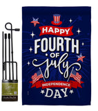 Fourth of July - Fourth of July Americana Vertical Impressions Decorative Flags HG170048 Made In USA