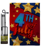 4th of July Stars - Fourth of July Americana Vertical Impressions Decorative Flags HG192164 Made In USA