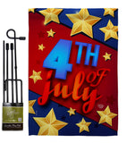 4th of July Stars - Fourth of July Americana Vertical Impressions Decorative Flags HG192164 Made In USA