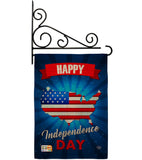 USA Independence Day - Fourth of July Americana Vertical Impressions Decorative Flags HG192211 Made In USA