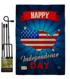 USA Independence Day - Fourth of July Americana Vertical Impressions Decorative Flags HG192211 Made In USA