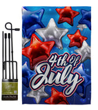 Celebrate 4th of July - Fourth of July Americana Vertical Impressions Decorative Flags HG192224 Made In USA