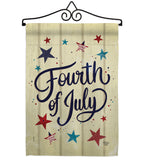 Fourth Of July Stars - Fourth of July Americana Vertical Impressions Decorative Flags HG192626 Made In USA