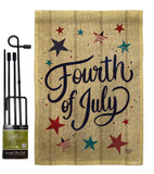 Fourth Of July Stars - Fourth of July Americana Vertical Impressions Decorative Flags HG192626 Made In USA