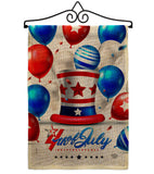 Independence Ballooon - Fourth of July Americana Vertical Impressions Decorative Flags HG192631 Made In USA