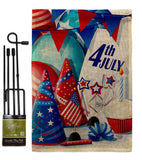 Celebrate 4th of July - Fourth of July Americana Vertical Impressions Decorative Flags HG192637 Made In USA