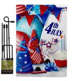 Celebrate 4th of July - Fourth of July Americana Vertical Impressions Decorative Flags HG192637 Made In USA