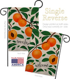 Welcome Apricot - Fruits Food Vertical Impressions Decorative Flags HG120254 Made In USA