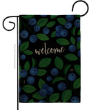 Welcome Blueberrie - Fruits Food Vertical Impressions Decorative Flags HG120257 Made In USA