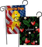 Welcome Strawberries - Fruits Food Vertical Impressions Decorative Flags HG120255 Made In USA