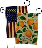 Welcome Lemon - Fruits Food Vertical Impressions Decorative Flags HG120256 Made In USA