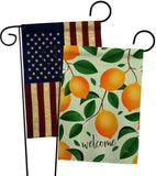 Welcome Lemon - Fruits Food Vertical Impressions Decorative Flags HG120256 Made In USA