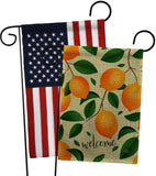 Welcome Lemon - Fruits Food Vertical Impressions Decorative Flags HG120256 Made In USA