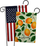 Welcome Lemon - Fruits Food Vertical Impressions Decorative Flags HG120256 Made In USA