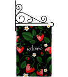 Welcome Strawberries - Fruits Food Vertical Impressions Decorative Flags HG120255 Made In USA