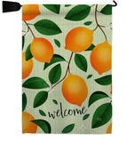 Welcome Lemon - Fruits Food Vertical Impressions Decorative Flags HG120256 Made In USA