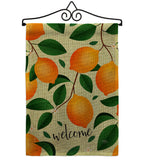 Welcome Lemon - Fruits Food Vertical Impressions Decorative Flags HG120256 Made In USA