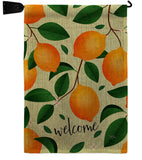 Welcome Lemon - Fruits Food Vertical Impressions Decorative Flags HG120256 Made In USA