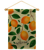 Welcome Lemon - Fruits Food Vertical Impressions Decorative Flags HG120256 Made In USA