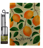 Welcome Lemon - Fruits Food Vertical Impressions Decorative Flags HG120256 Made In USA