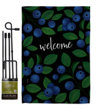 Welcome Blueberrie - Fruits Food Vertical Impressions Decorative Flags HG120257 Made In USA