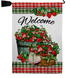 Sweet Srawberries - Fruits Food Vertical Impressions Decorative Flags HG130381 Made In USA