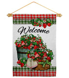 Sweet Srawberries - Fruits Food Vertical Impressions Decorative Flags HG130381 Made In USA