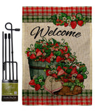 Sweet Srawberries - Fruits Food Vertical Impressions Decorative Flags HG130381 Made In USA