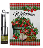 Sweet Srawberries - Fruits Food Vertical Impressions Decorative Flags HG130381 Made In USA